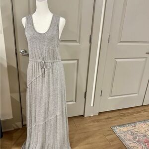 Anthropologie Gray Sleeveless Sundress Maxi - Size Medium